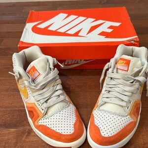 Nike Vibrant Orange and Cream Sneakers